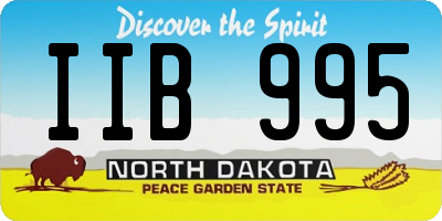 ND license plate IIB995
