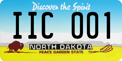 ND license plate IIC001
