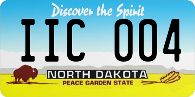 ND license plate IIC004