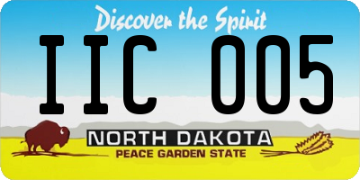 ND license plate IIC005