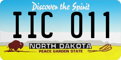 ND license plate IIC011