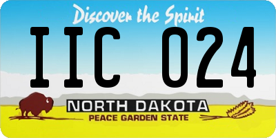 ND license plate IIC024