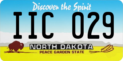 ND license plate IIC029