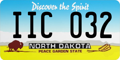ND license plate IIC032