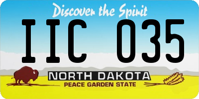 ND license plate IIC035