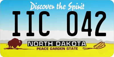 ND license plate IIC042