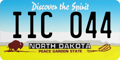 ND license plate IIC044
