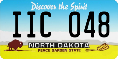 ND license plate IIC048