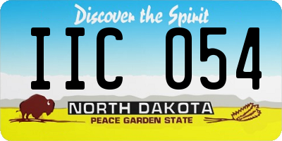ND license plate IIC054