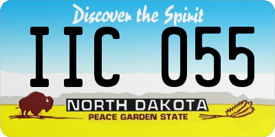 ND license plate IIC055
