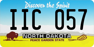 ND license plate IIC057