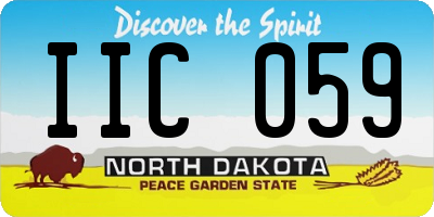 ND license plate IIC059