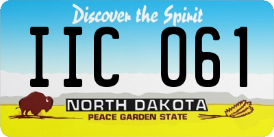 ND license plate IIC061
