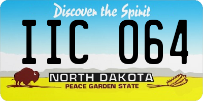 ND license plate IIC064