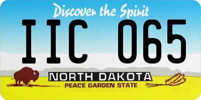 ND license plate IIC065