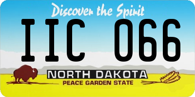 ND license plate IIC066