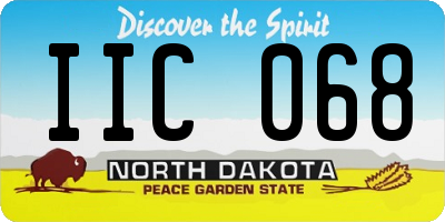 ND license plate IIC068