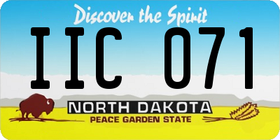 ND license plate IIC071