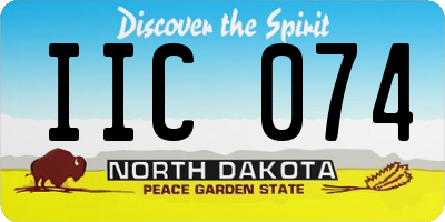 ND license plate IIC074