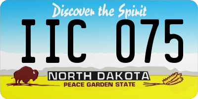 ND license plate IIC075
