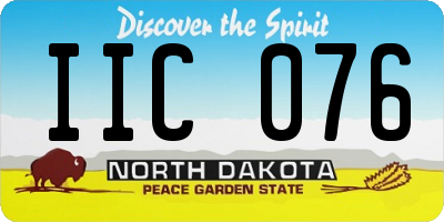ND license plate IIC076