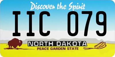 ND license plate IIC079