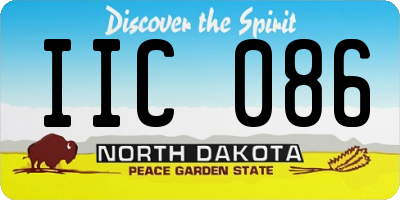 ND license plate IIC086