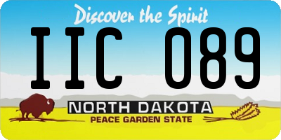 ND license plate IIC089