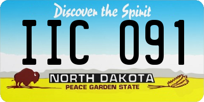 ND license plate IIC091