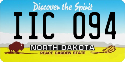 ND license plate IIC094