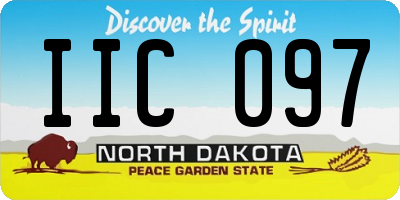 ND license plate IIC097