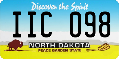ND license plate IIC098