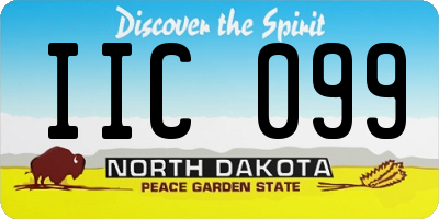 ND license plate IIC099