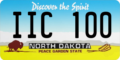 ND license plate IIC100