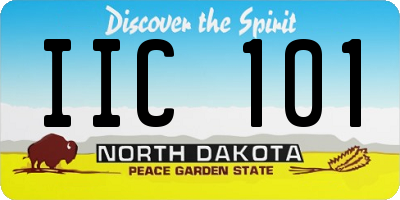 ND license plate IIC101