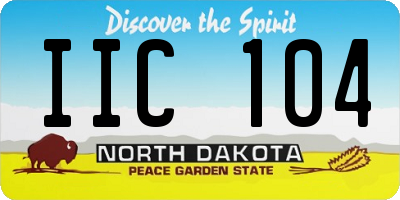 ND license plate IIC104