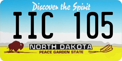 ND license plate IIC105