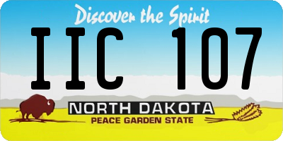 ND license plate IIC107