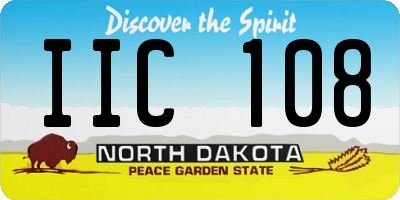 ND license plate IIC108