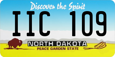 ND license plate IIC109