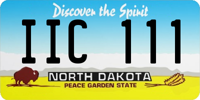 ND license plate IIC111