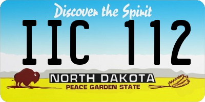 ND license plate IIC112