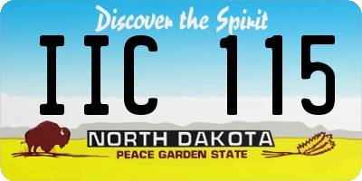 ND license plate IIC115