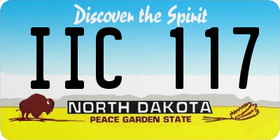 ND license plate IIC117