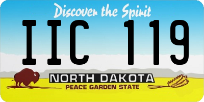 ND license plate IIC119