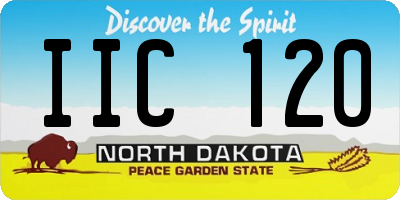 ND license plate IIC120
