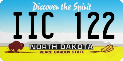 ND license plate IIC122