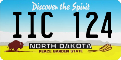 ND license plate IIC124