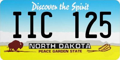ND license plate IIC125