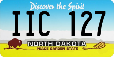ND license plate IIC127